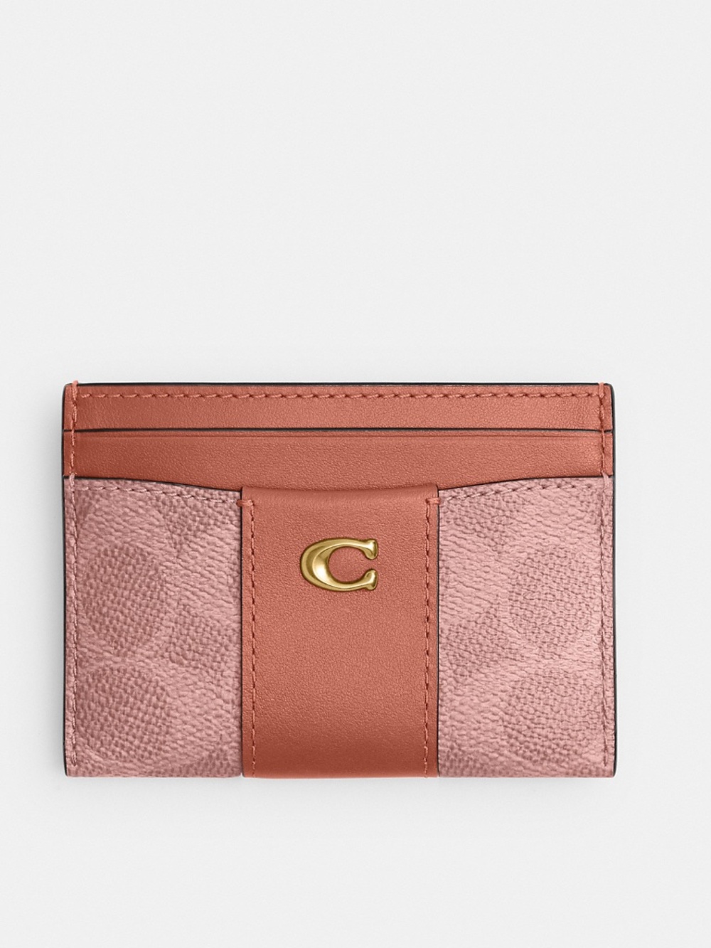 Coach  Essential Card Case In Signature Canvas